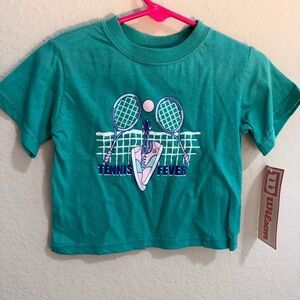 Vintage Wilson Baby Girl 12M T-Shirt Tennis Fever Teal Baby